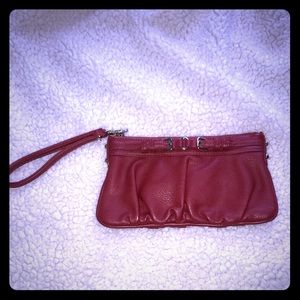 Express red/gold clutch